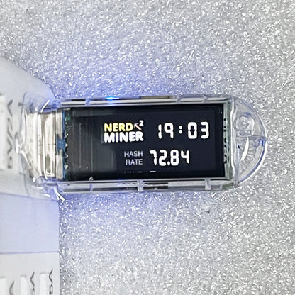 Nerd Miner 73Kh/S USB Miner Thumb Bitcoin Miner Solo Lottery Miner with Mini Display Luckyminer V3 Plug and Play Bitcoin Mining