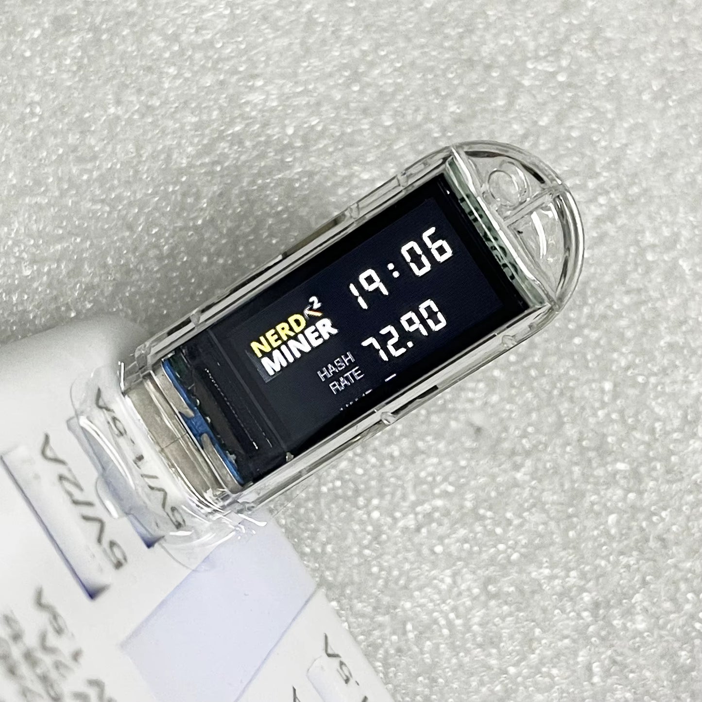 Nerd Miner 73Kh/S USB Miner Thumb Bitcoin Miner Solo Lottery Miner with Mini Display Luckyminer V3 Plug and Play Bitcoin Mining